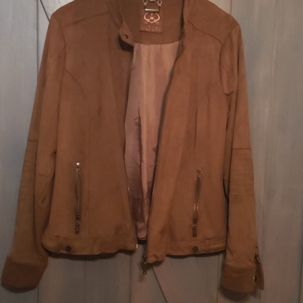 Odyn Lg soft brown suede jacket